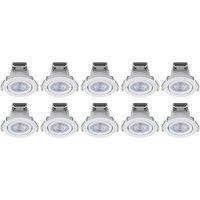 LAP Ubertas Tilt LED Downlights White 4W 450lm 10 Pack (457RE)