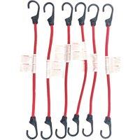 Smith & Locke Heavy Duty Red Bungee Cords 400mm x 8mm 6 Pack (457VE)