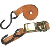 Van Guard Ratchet Tie-Down Straps with Hooks 2.5m x 25mm 2 Pack (4580T)