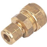 Flomasta Brass Compression Reducing Coupler 15mm x 8mm (45857)
