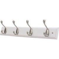 Essentials 4-Hook Rail White 458mm x 95mm (458TA)