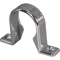 FloPlast Compression Uni Waste Pipe Clips Chrome 32mm 3 Pack (458VF)