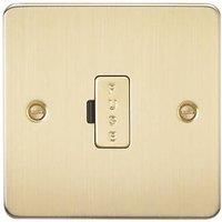 Knightsbridge 13A Unswitched Fused Spur Brushed Brass (459TX)