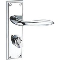 Smith & Locke Blyth Fire Rated WC Door Handles Pair Polished Chrome (460HY)