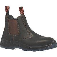 Hard Yakka Banjo Size 11 Brown Water-Resistant Steel Toe Cap Safety Dealer Boots (460RX)