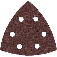 Flexovit Delta A203F 60 Grit 6-Hole Punched Multi-Material Sanding Triangles 95mm x 95mm 6 Pack (461RT)
