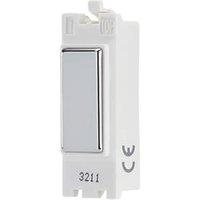 Contactum 1-Module Grid Blanking Plate Polished Chrome (461RV)