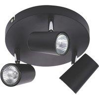 Inlight Harvey Round 3-Light Spotlight Black (461VJ)