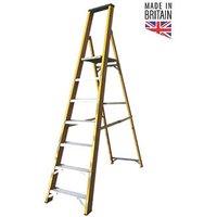 Lyte Fibreglass 2.1m 7 Step Platform Step Ladder (462FG)