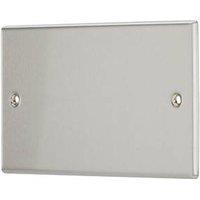 Contactum iConic 2-Gang Blanking Plate Brushed Steel (462RP)
