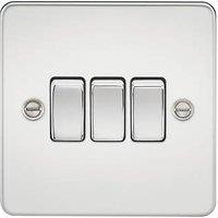 Knightsbridge 10AX 3-Gang 2-Way Light Switch Polished Chrome (462TY)