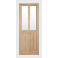 Victorian 2-Clear Light Unfinished Pine Wooden 2-Panel Internal Door 1981mm x 762mm (463FA)