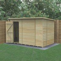 Forest Beckwood 9' 6" x 6' (Nominal) Pent Shiplap Timber Shed with Assembly (463RG)