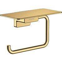 Hansgrohe AddStoris Toilet Roll Holder with Shelf Polished Gold Optic (463VG)