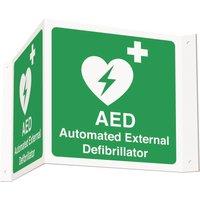Essentials Automated External Defibrillator Projecting Sign (3D) 200mm x 400mm (463YU)