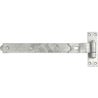 GateMate Matt Silver Cranked Band & Hook on Plate 164mm x 18" x 450mm 2 Pack (463YV)