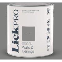 LickPro 2.5Ltr Grey RAL 7037 Vinyl Matt Emulsion Paint (464TM)