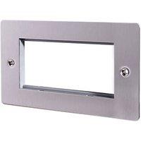 LAP 4-Module Modular Faceplate Brushed Stainless Steel (46537)
