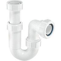 McAlpine Adjustable Inlet Tubular P Trap White 40mm (46577)