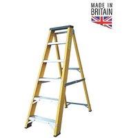 Lyte Fibreglass 1.21m 6 Step Swingback A Frame Step Ladder (465FH)