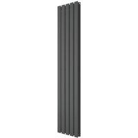 Azur Ilios Duplex 1800mm x 372mm 3864BTU Anthracite Vertical Designer Radiator (465YR)