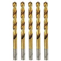 Erbauer Straight Shank Metal Drill Bits 6.5mm x 101mm 5 Pack (46654)