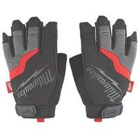 Milwaukee Fingerless Work Gloves Black/Grey Medium (466GC)