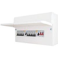 British General Fortress 16-Module 10-Way Populated High Integrity Dual RCD Consumer Unit (466PX)