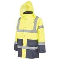 Site Shackley Hi-Vis Traffic Jacket Yellow/Navy Medium 51" Chest (466XR)