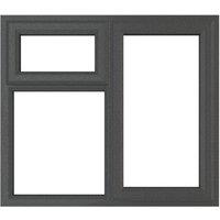 Crystal Right-Hand & Top Opening Clear Double-Glazed Casement Anthracite Grey uPVC Window 1190mm x 1115mm (467JP)