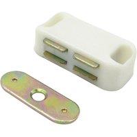 Essentials 2-Door Magnetic Cabinet Catch White 45mm x 16mm 10 Pack (467TA)