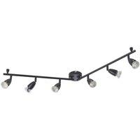 Saxby Amalfi Bar 6-Light Spotlight Matt Black (467VX)