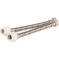 Hep2O Push-Fit Flexible Tap Connectors 15mm x 3/4" x 300mm 2 Pack (468PC)
