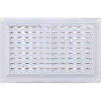 Map Vent Fixed Louvre with Flyscreen Vent White 229mm x 152mm (4695D)