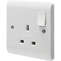 Crabtree Instinct 13A 1-Gang SP Switched Socket White (469HV)