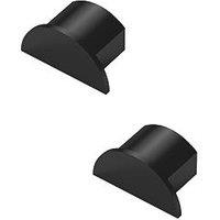 D-Line Black Micro+ Trunking End Caps 20mm x 10mm 2 Pack (469RA)