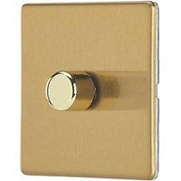 Contactum Lyric 1-Gang 2-Way Dimmer Switch Brushed Brass (470RP)
