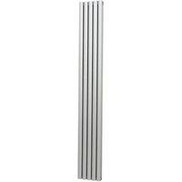Radiant 1800mm x 245mm 3060BTU Matt Chrome Vertical Designer Radiator (4717F)