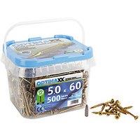 Optimaxx PZ Countersunk Wood Screws 5mm x 60mm 500 Pack (471TY)