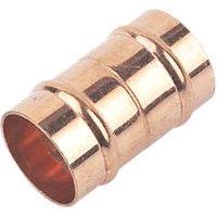 Flomasta Brass Solder Ring Equal Couplers 22mm 10 Pack (47218)