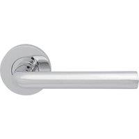 Jigtech Riva Lever on Rose Door Handles Pair Polished Chrome (472HP)