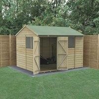 Forest Beckwood 9' 6" x 8' (Nominal) Reverse Apex Shiplap Timber Shed with Base & Assembly (472PW)