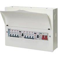 Wylex 16-Module 9-Way Populated High Integrity Dual RCD Consumer Unit with SPD (472VF)