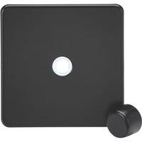 Knightsbridge Screwless 1-Gang Modular Dimmer Switch Matt Black (472YA)
