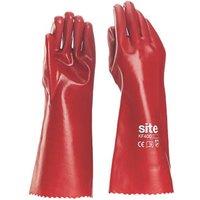 Site PVC 16 Gauntlets Red Large (474FR)