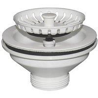 ETAL Sink Strainer Waste without Overflow White 90mm (475JL)
