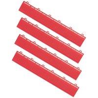 Swisstrax Ribtrax Pro Vented Garage Floor Tile Ramp Racing Red 400mm x 63mm 4 Pack (475YU)