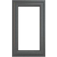 Crystal Left-Hand Opening Clear Triple-Glazed Casement Anthracite on White uPVC Window 610mm x 820mm (476JN)