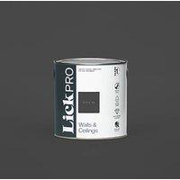 LickPro Max+ 2.5Ltr Black 02 Matt Emulsion Paint (476JY)