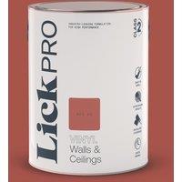 LickPro 5Ltr Red 02 Vinyl Matt Emulsion Paint (476TM)